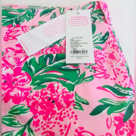Lilly Pulitzer Callahan 5” Shorts-Conch Shell Pink NEW - Picture 12 of 12